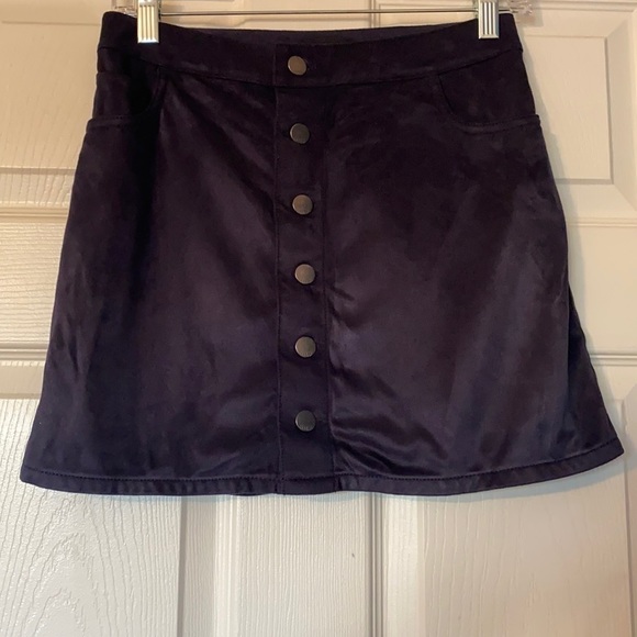 Express Button Front Mini Skirt - Picture 1 of 4